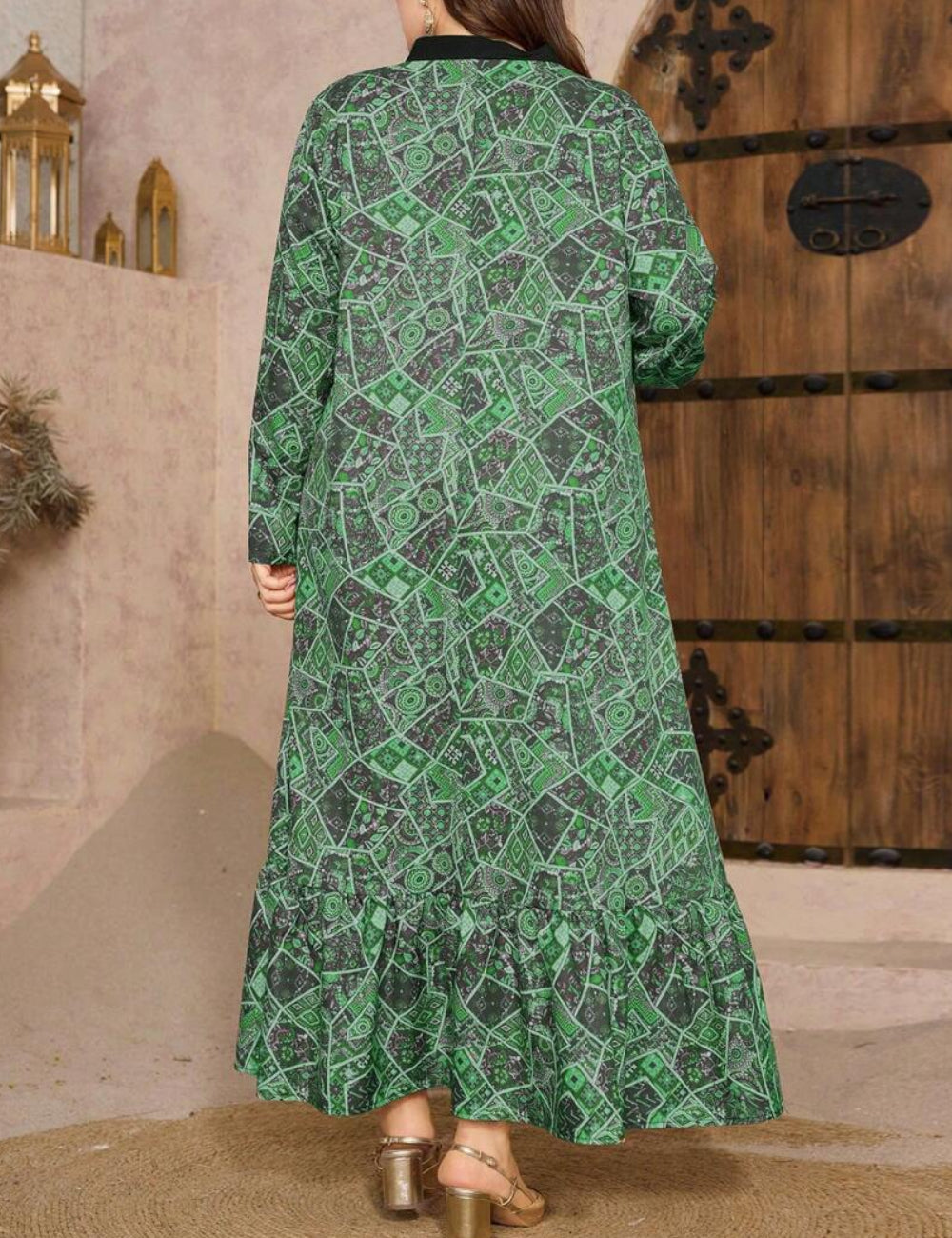 Shein Curve+ maxi ruha, vegyes színek
