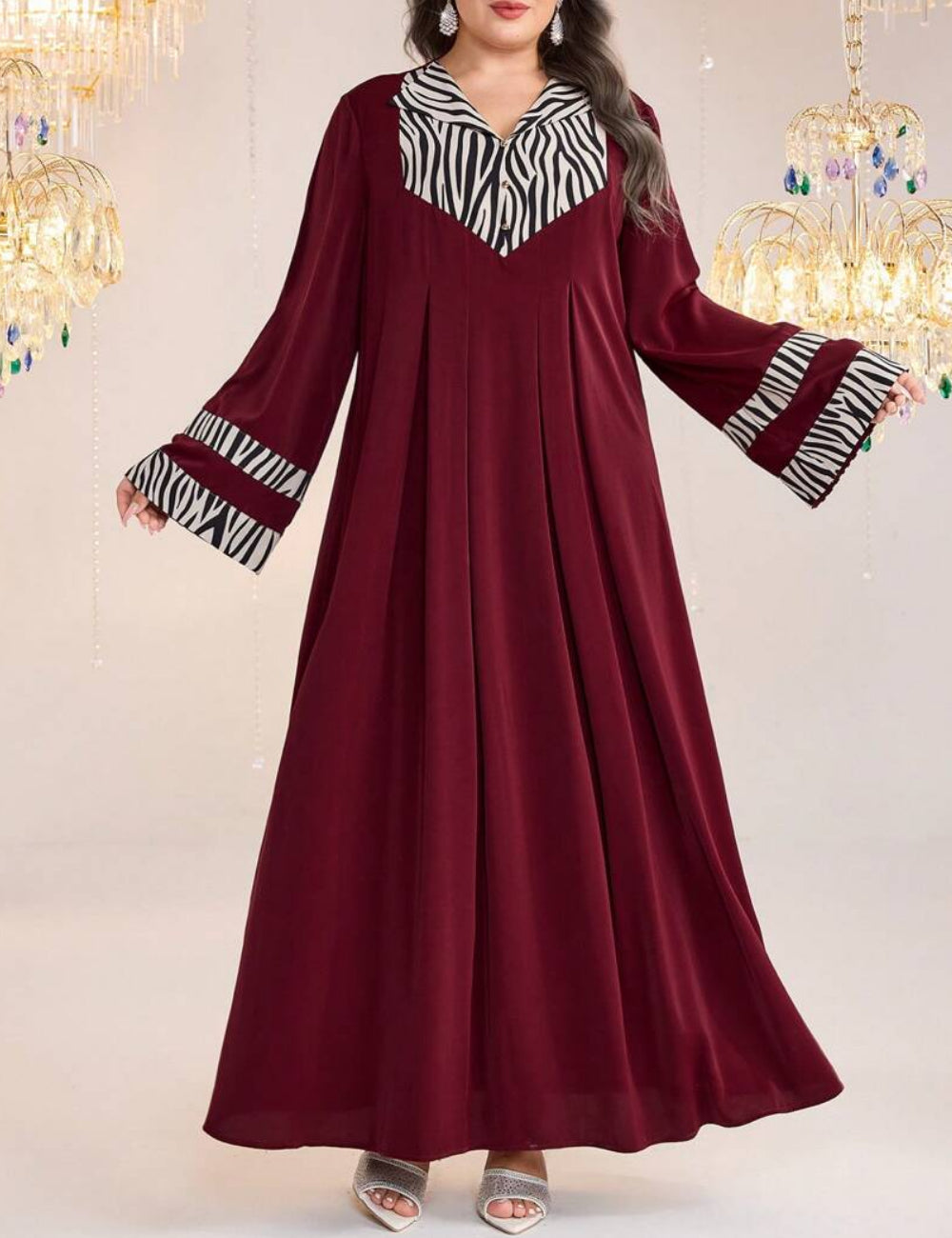 Shein Curve+ maxi ruha, vegyes színek