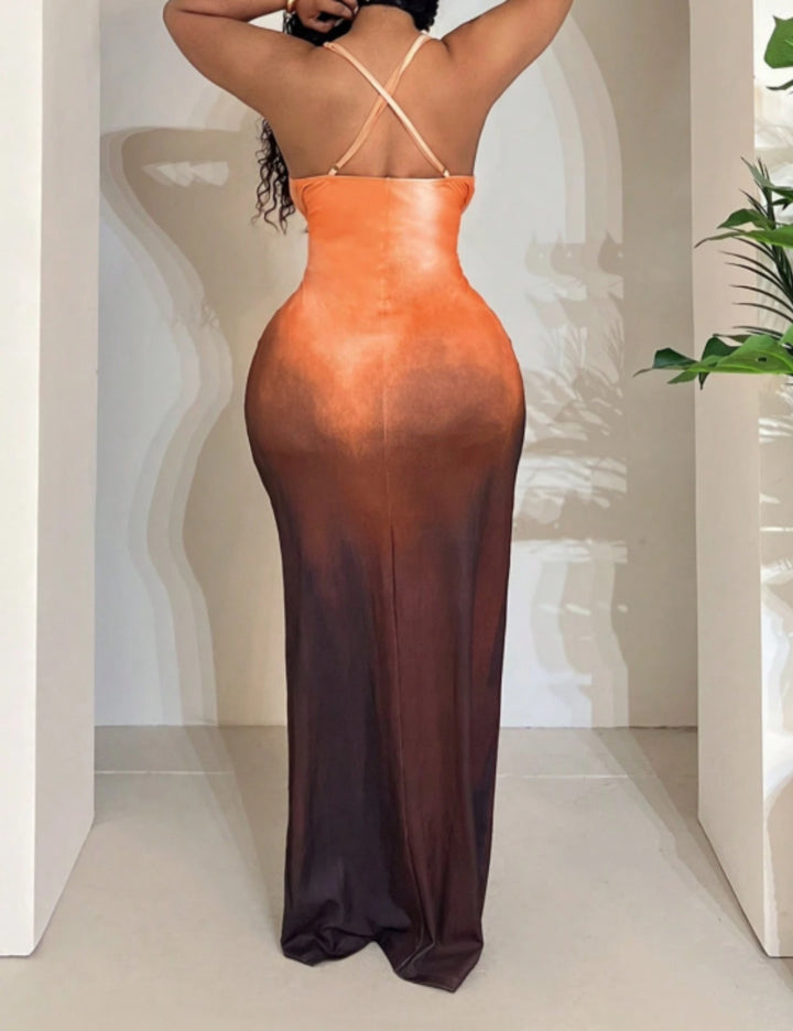 Shein Curve+ maxi ruha, vegyes színek