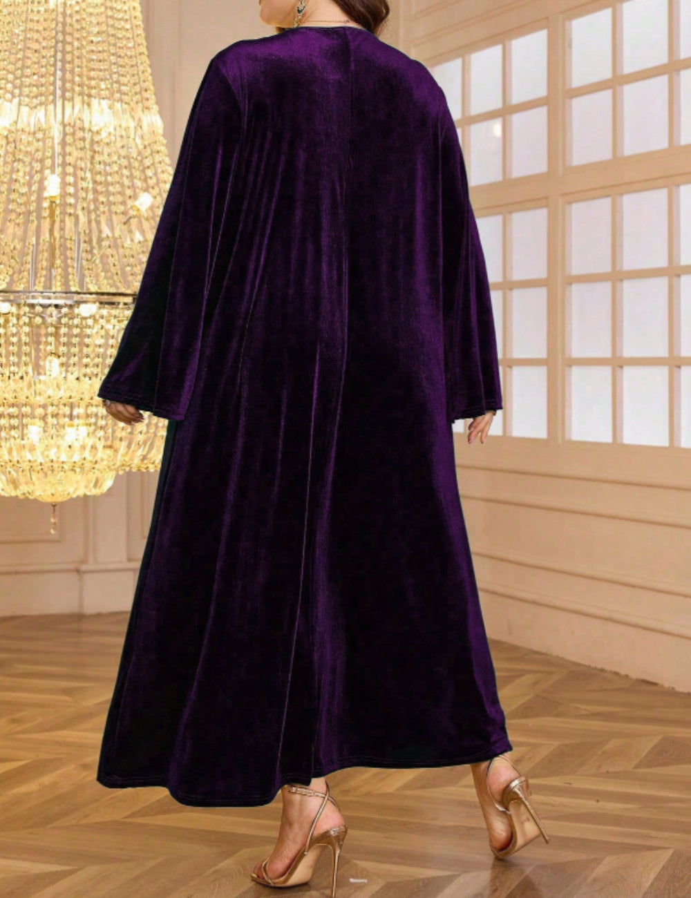 Shein Curve+ maxi ruha, lila