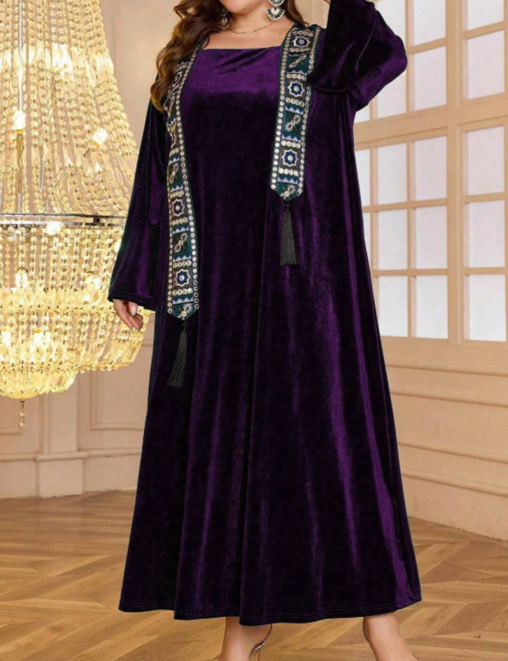 Shein Curve+ maxi ruha, lila