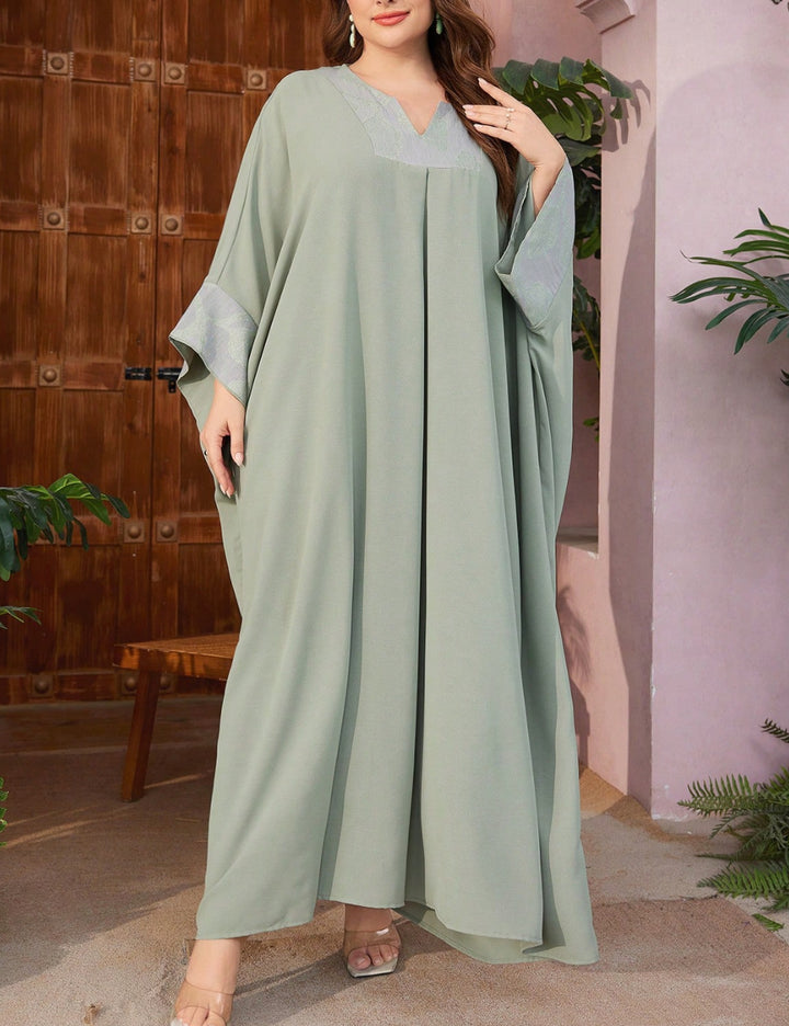 Shein Curve+ maxi ruha, zöld