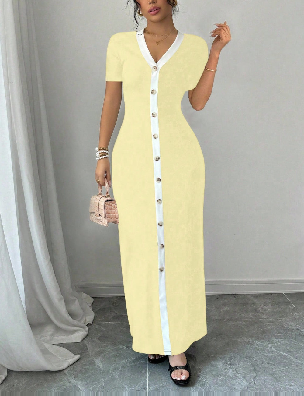 Rochie maxi Shein, galben