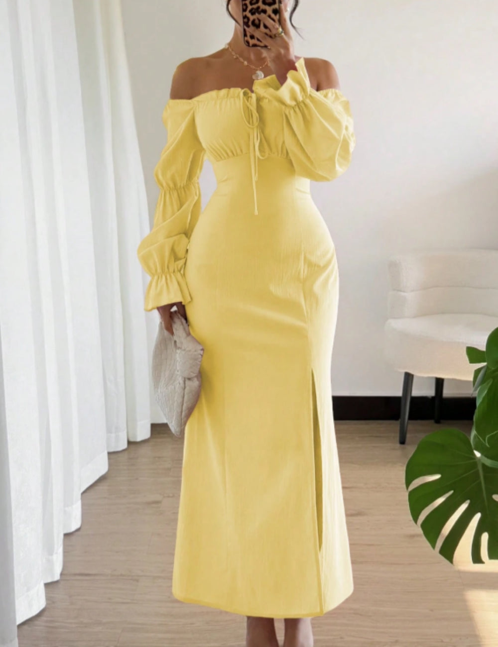 Rochie maxi SHEIN, galben