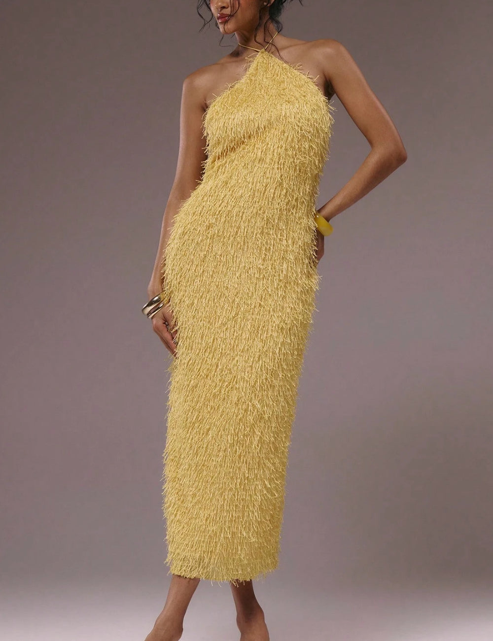 Rochie maxi Shein, galben