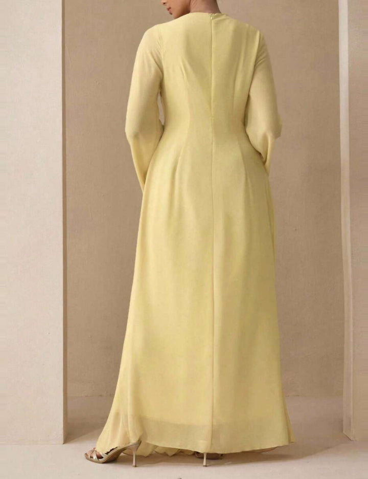 Rochie maxi Shein Curve+, galben muștar