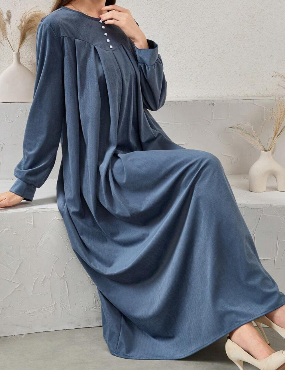 Shein maxi ruha, szürke
