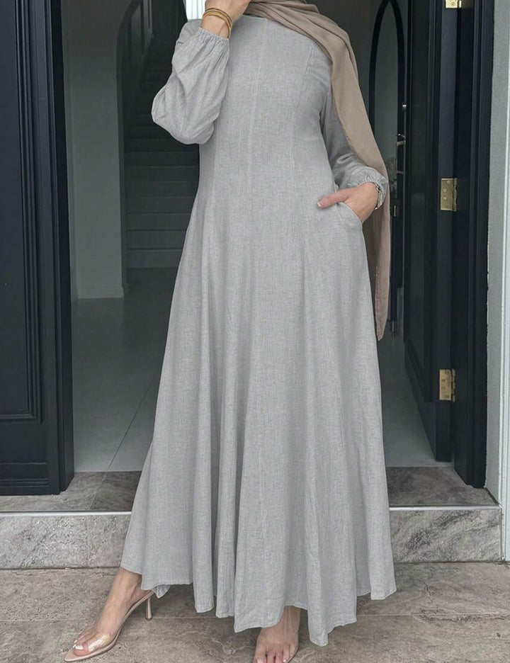 Shein maxi ruha, szürke