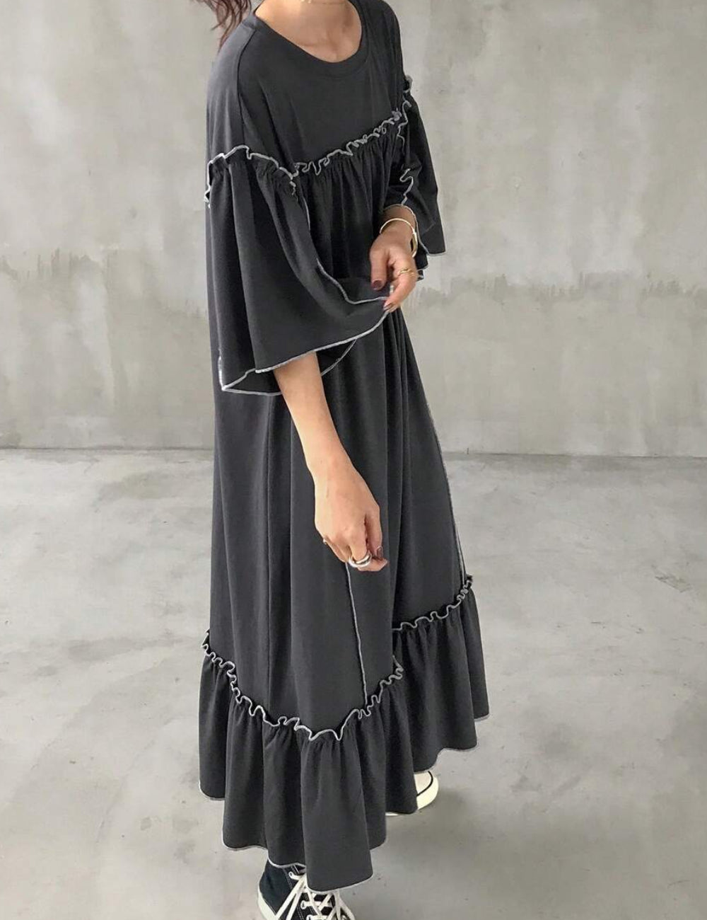 Shein maxi ruha, szürke