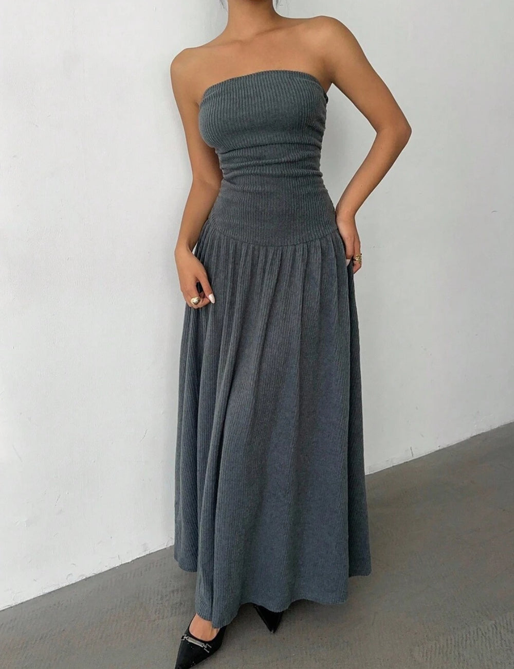 Rochie maxi Shein, gri