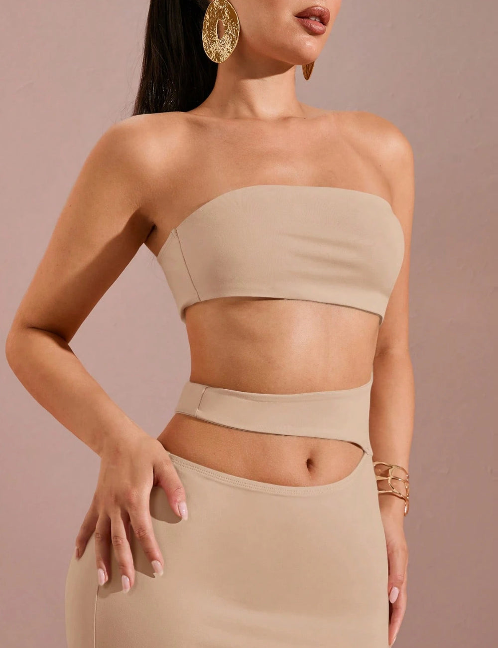 Shein maxi ruha, khaki