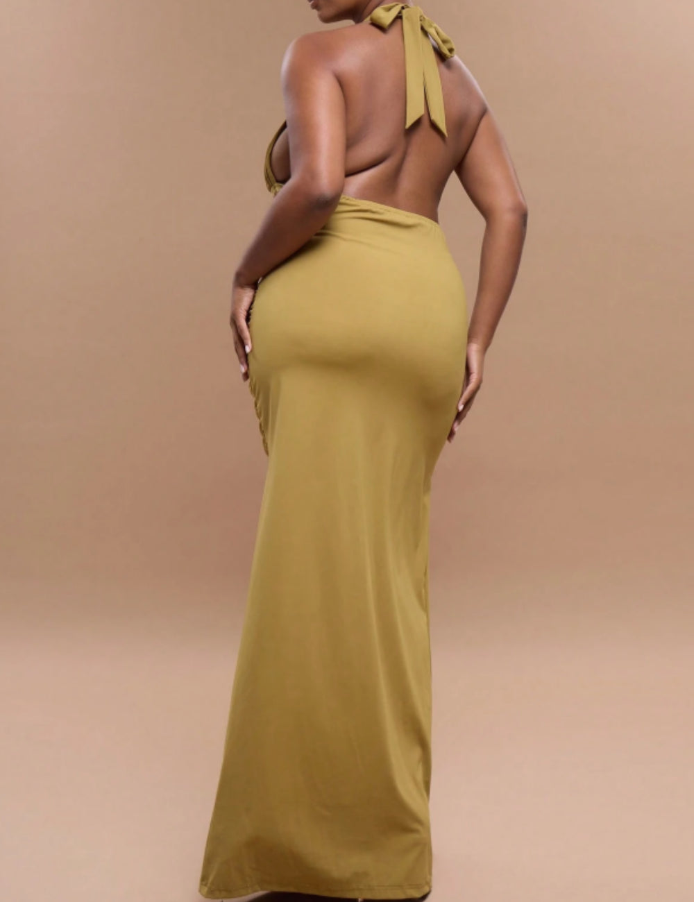 Shein MUSERA maxi ruha, khaki