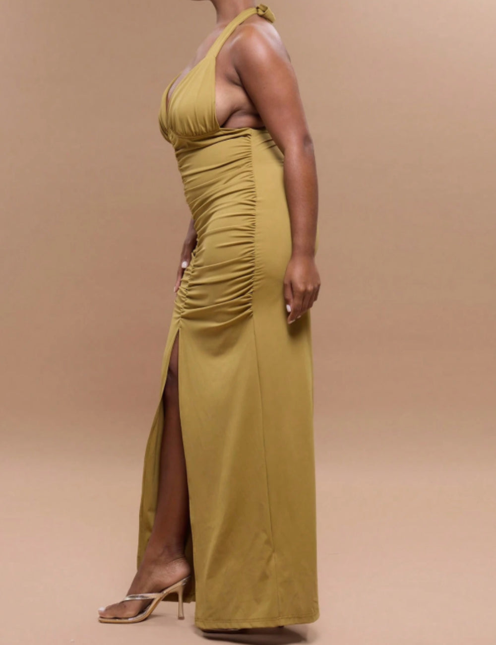 Shein MUSERA maxi ruha, khaki