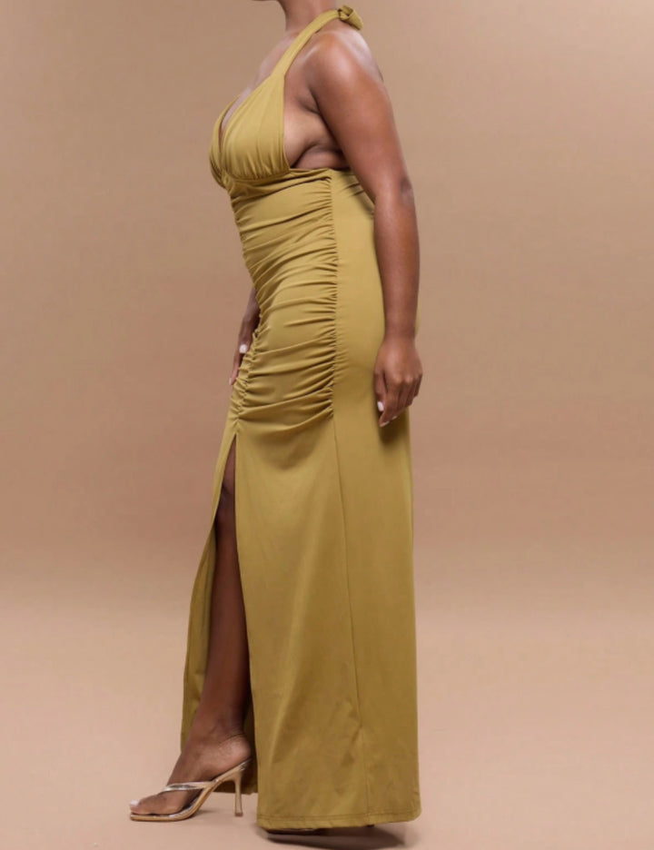 Shein MUSERA maxi ruha, khaki