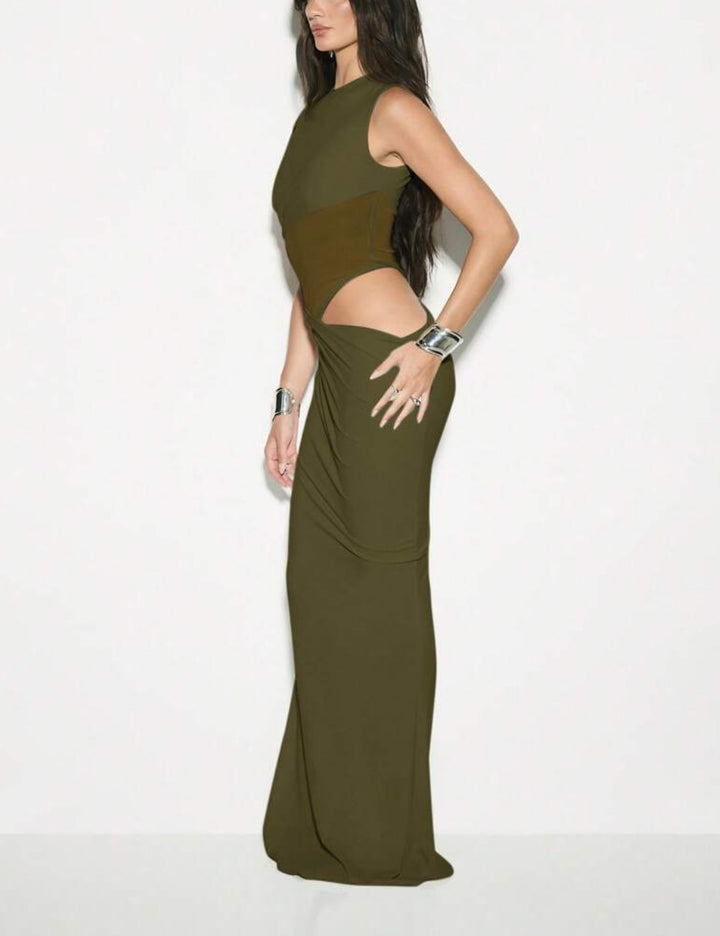 Rochie maxi Shein, kaki