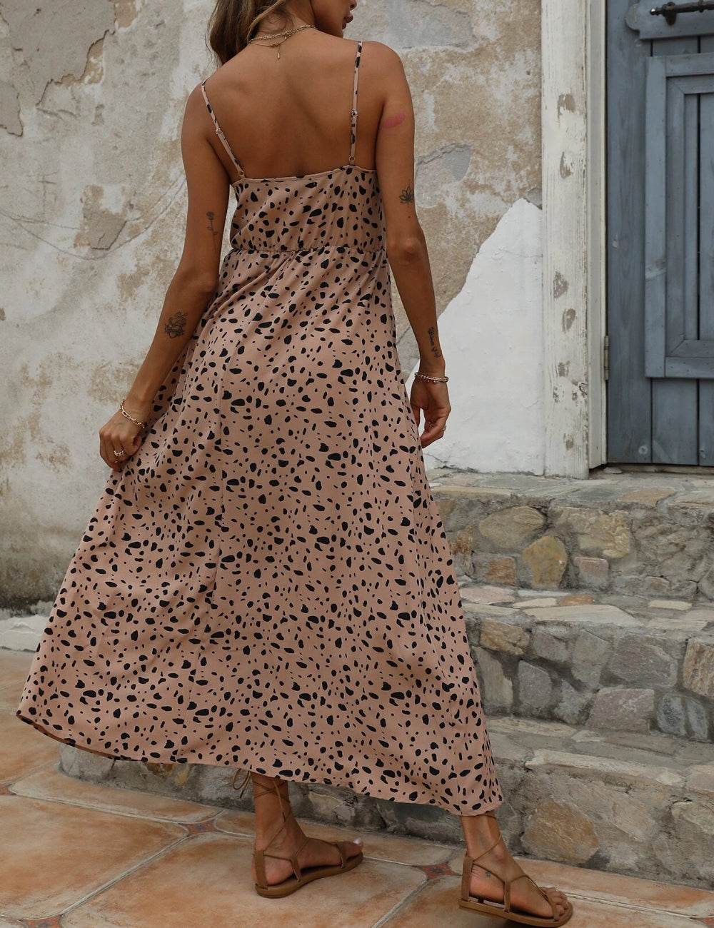 Shein maxi ruha, barna