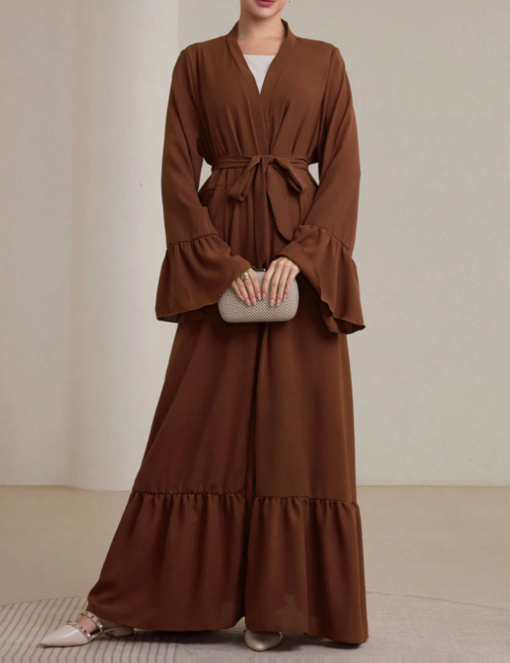 Shein maxi ruha, barna
