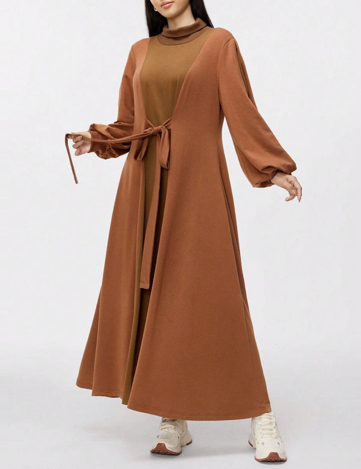 Shein maxi ruha, barna