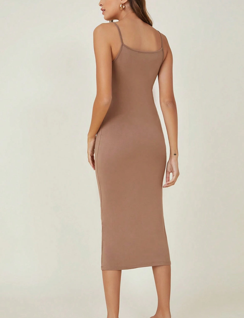 Shein maxi ruha, barna