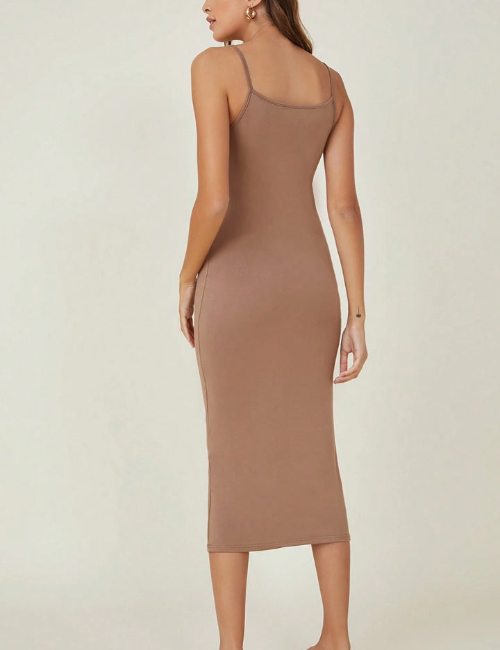 Shein maxi ruha, barna
