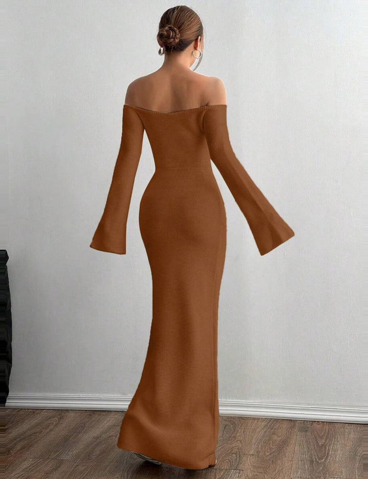 Shein maxi ruha, barna