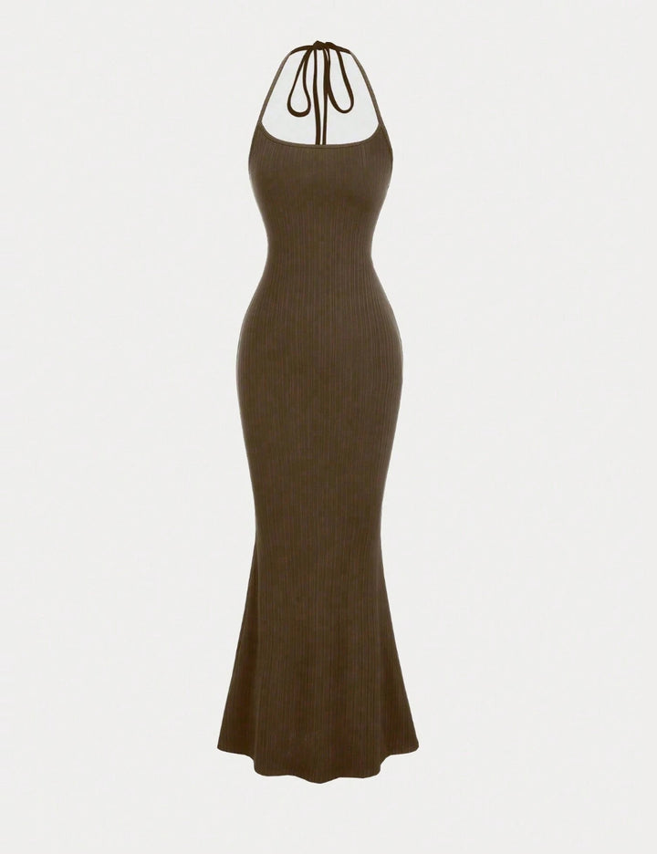 Shein barna maxi ruha