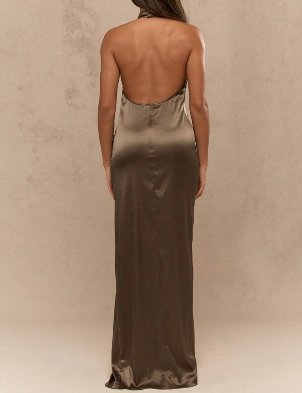 Shein Missguided maxi ruha, barna