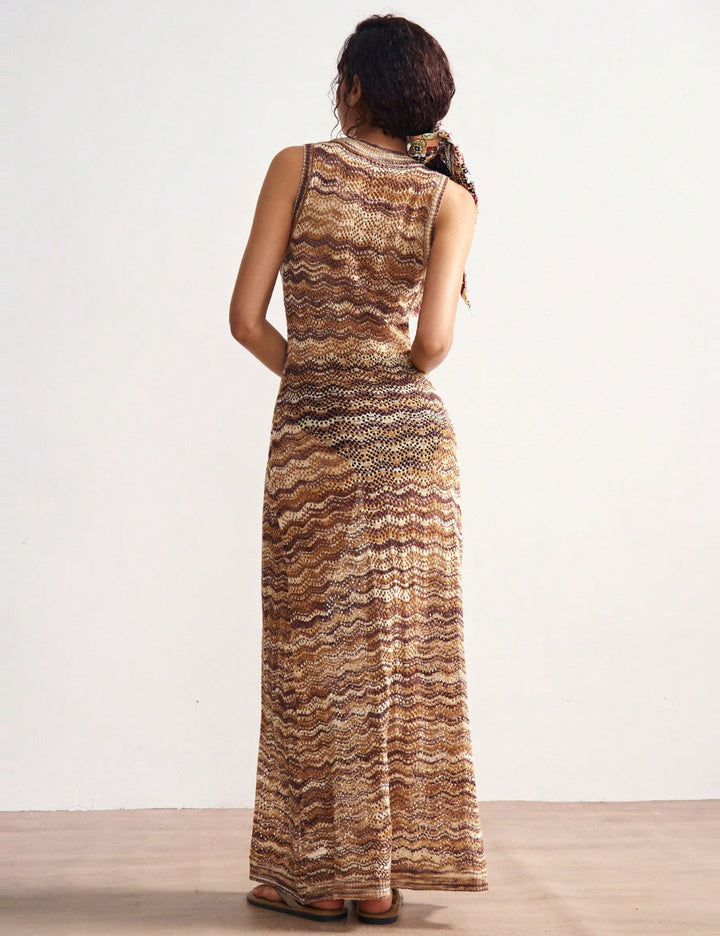 Shein maxi ruha, barna