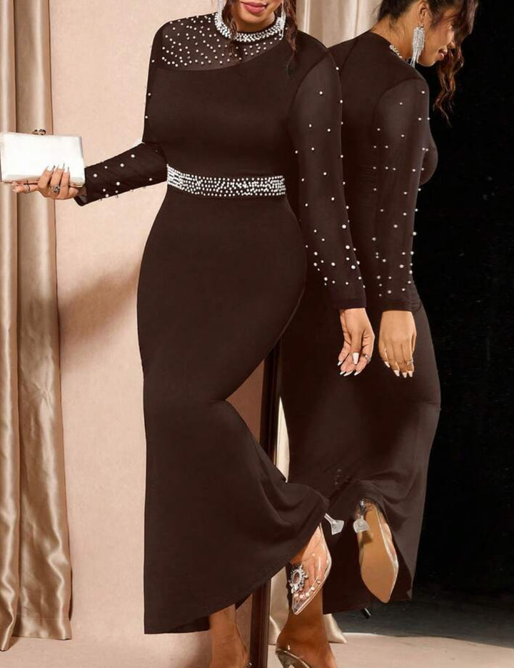 Shein maxi ruha, barna