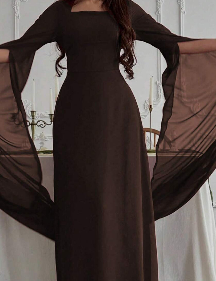 Shein maxi ruha, barna