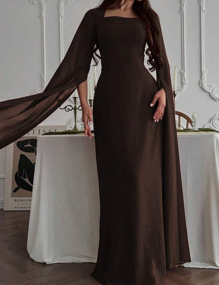 Shein maxi ruha, barna