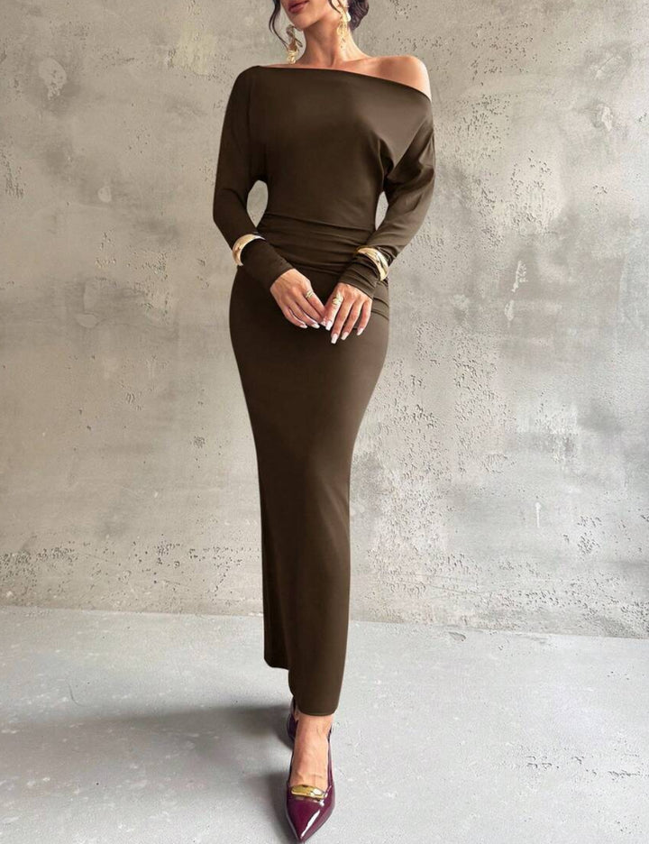 Shein barna maxi ruha