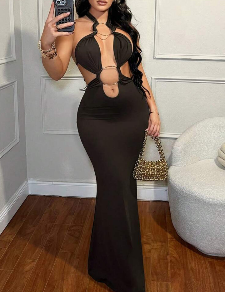 SHEIN maxi ruha, barna