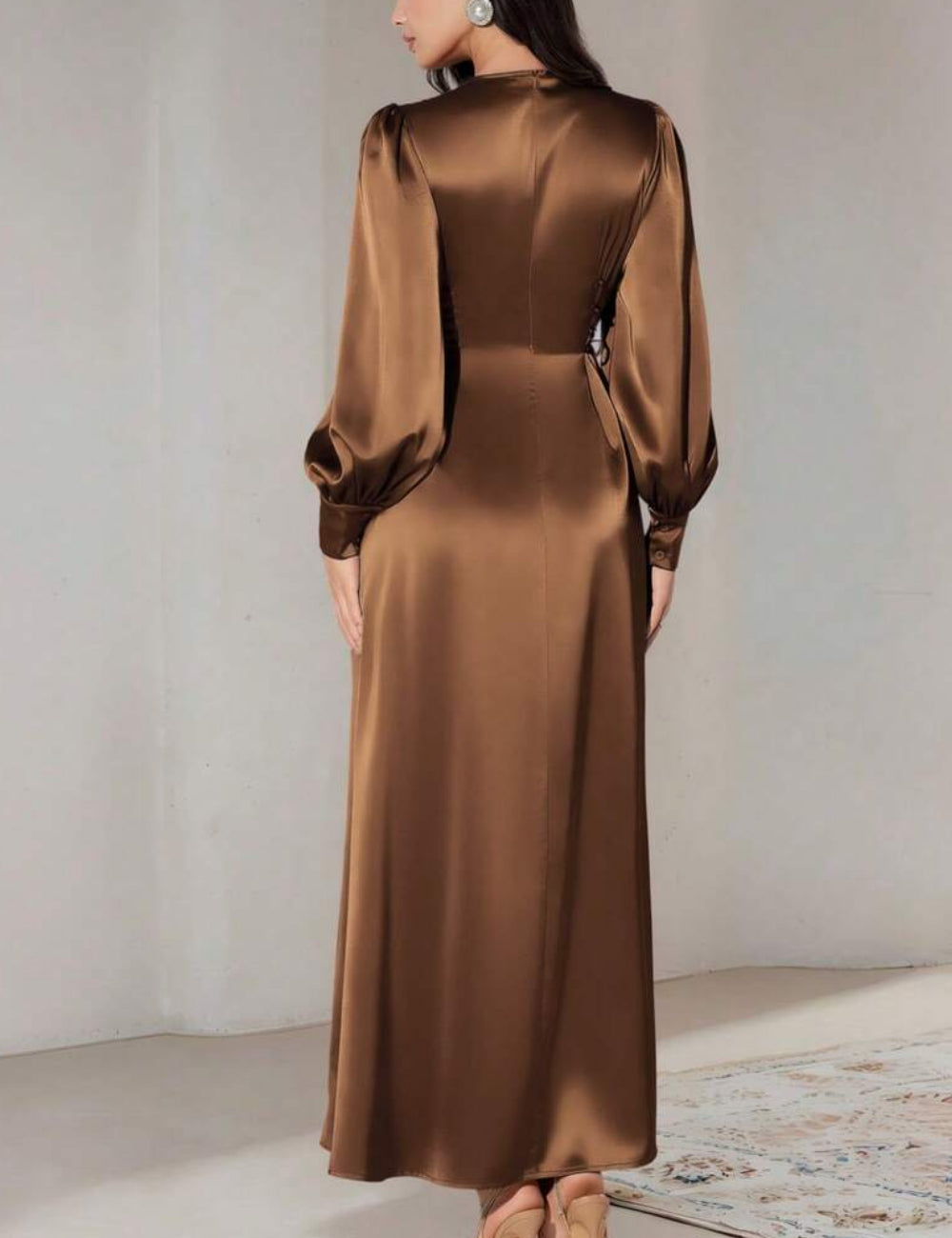 Shein barna maxi ruha