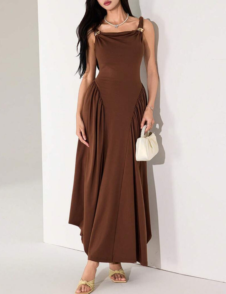Shein maxi dress, brown