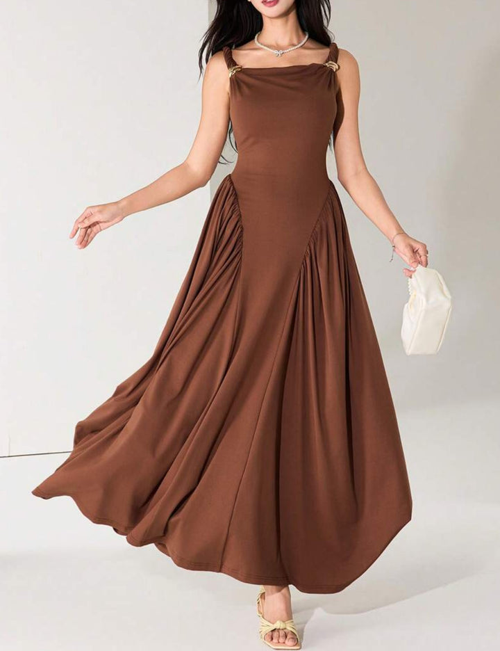 Shein maxi dress, brown