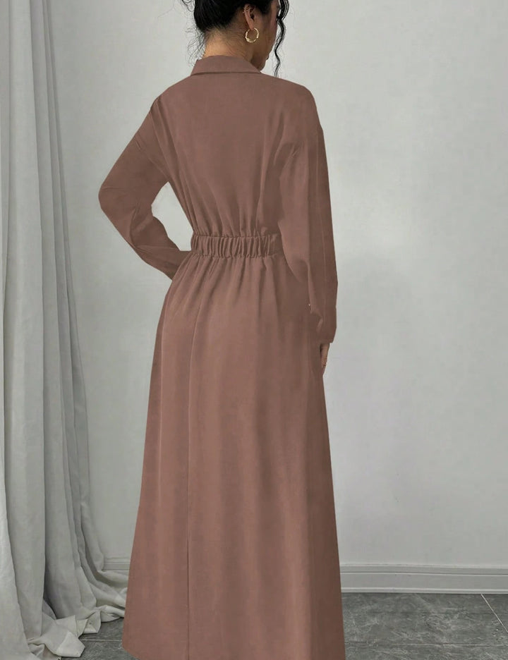 Shein maxi ruha, barna