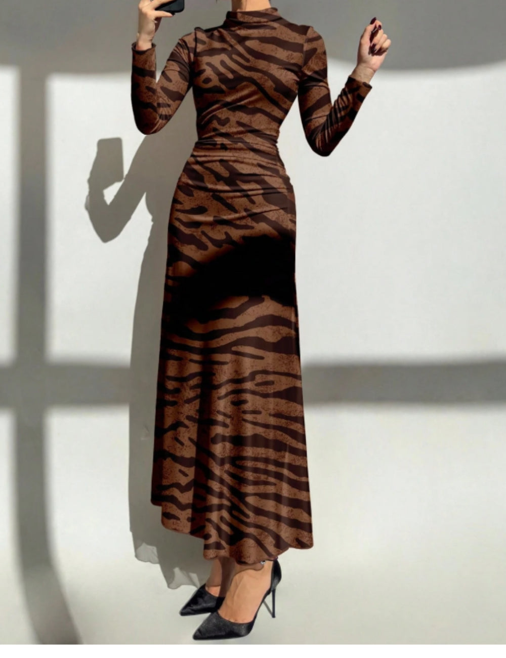 Rochie maxi SHEIN, maro