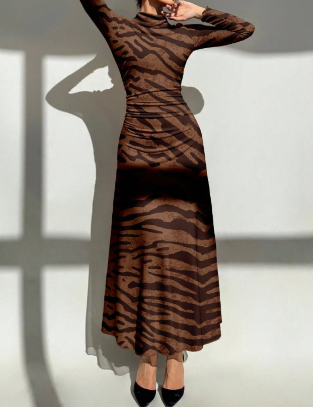 Rochie maxi SHEIN, maro