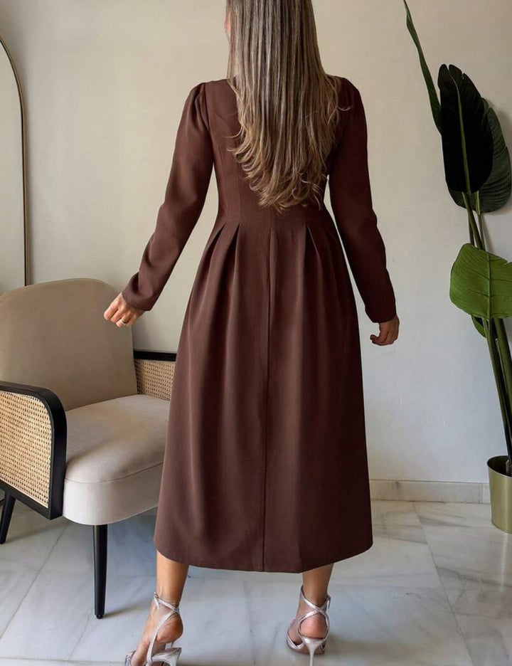 Shein maxi ruha, barna