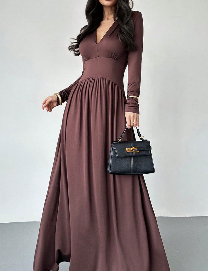 Shein maxi ruha, barna