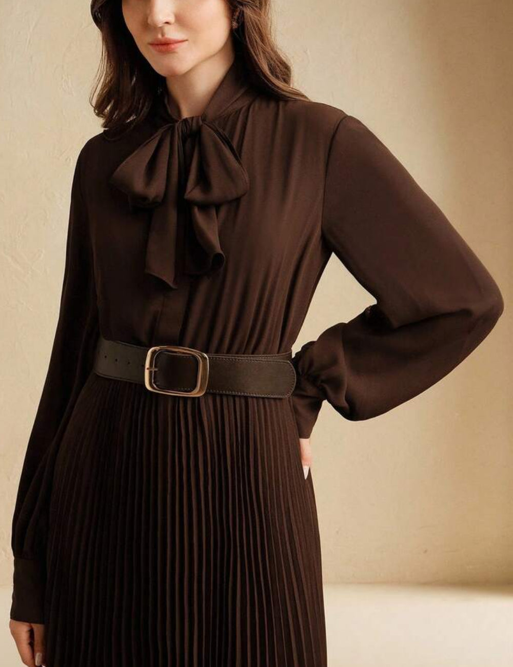 Shein maxi ruha, barna