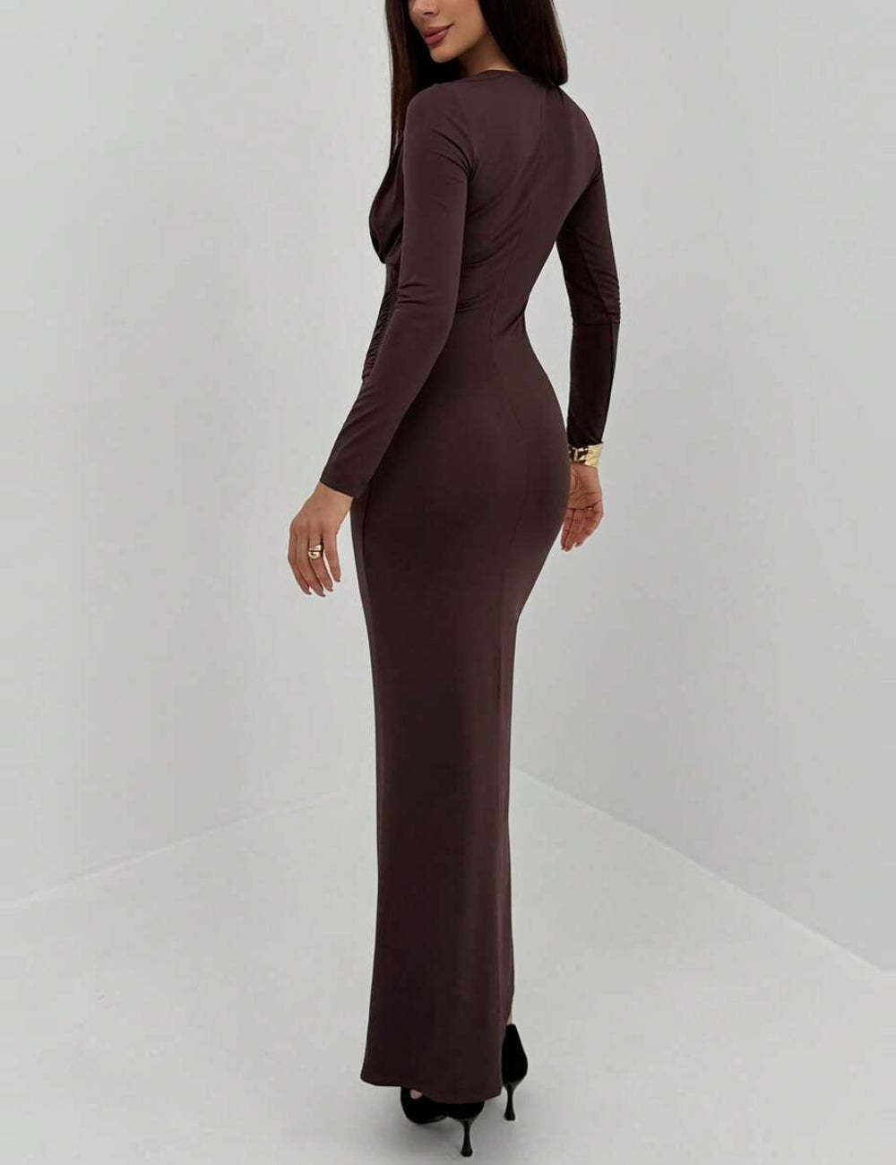 Rochie maxi SHEIN, maro