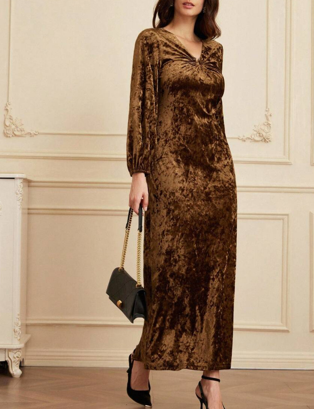 Rochie maxi Shein, maro