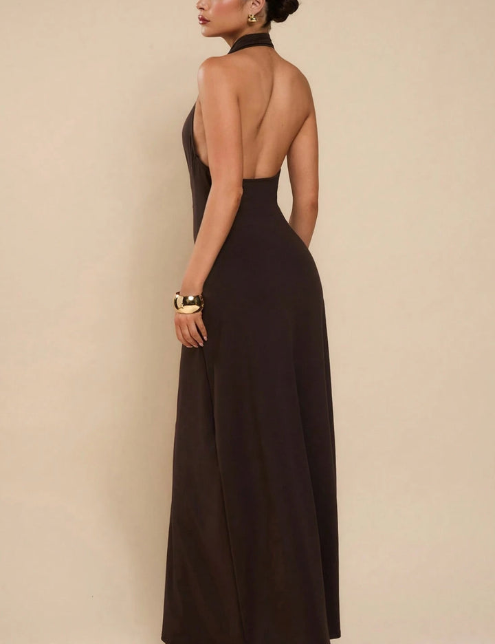 Shein maxi ruha, barna