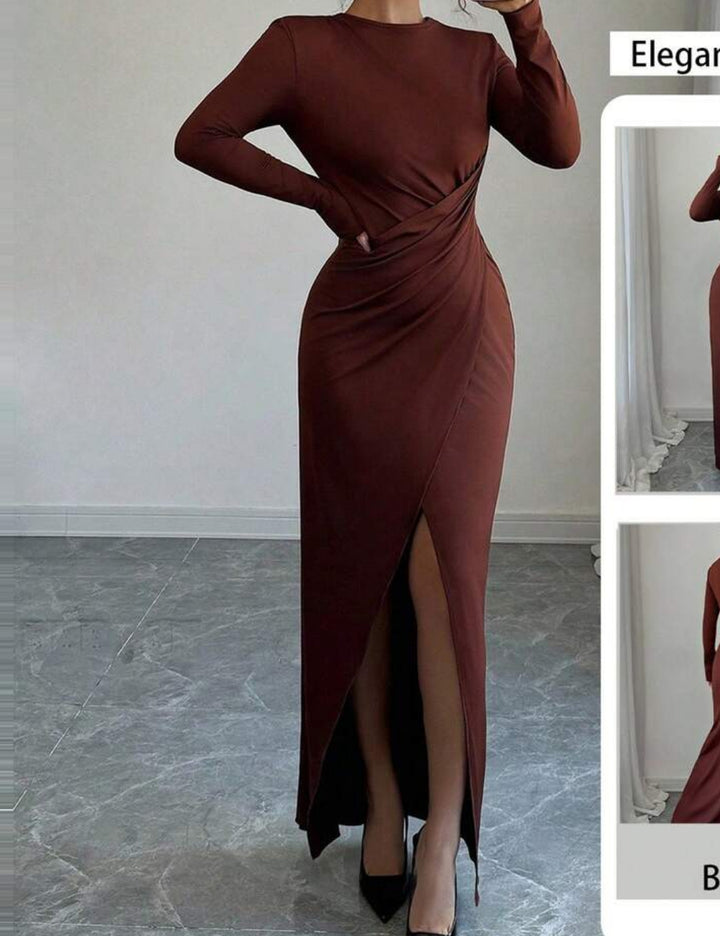 Shein maxi ruha, barna