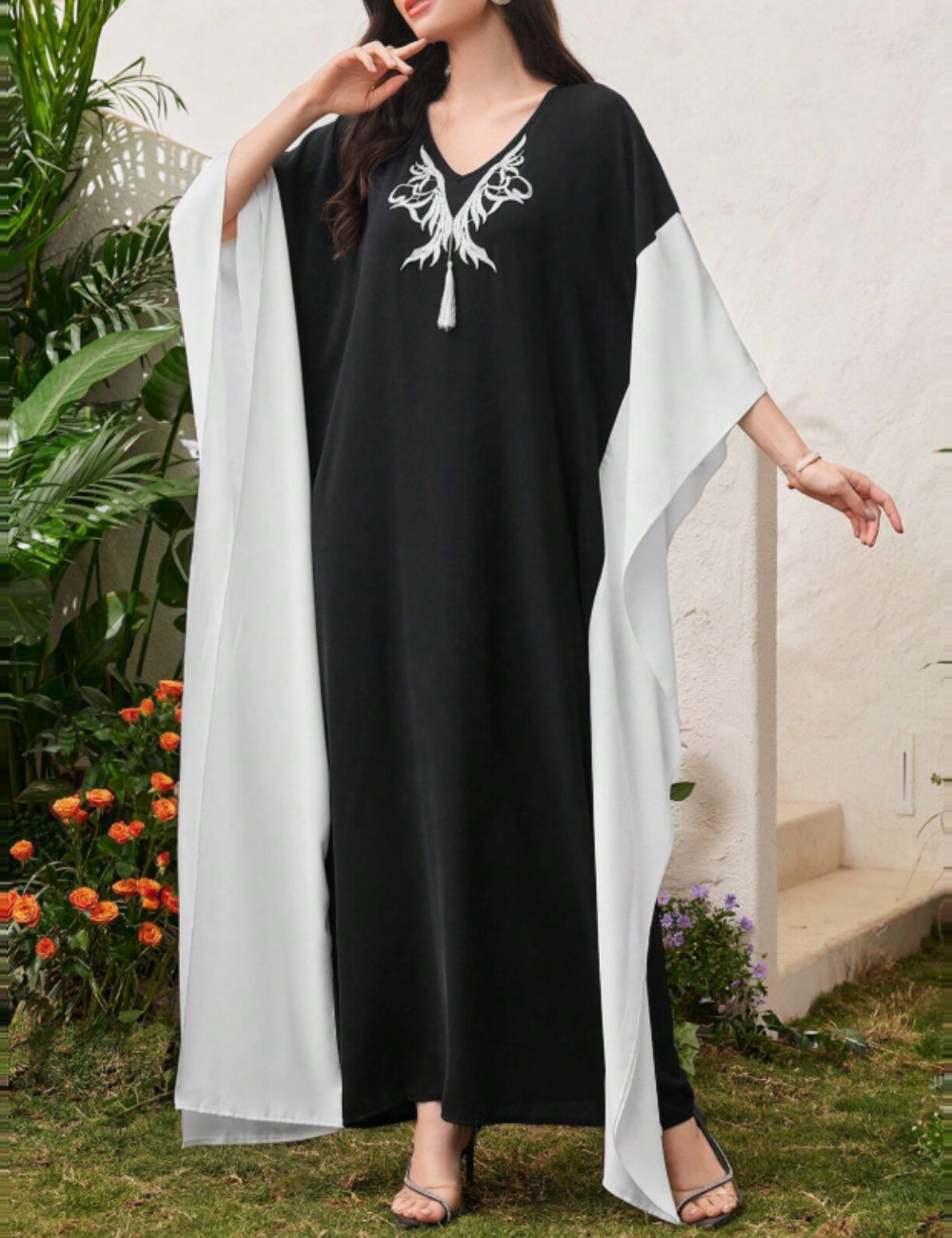 Shein maxi dress, color mix
