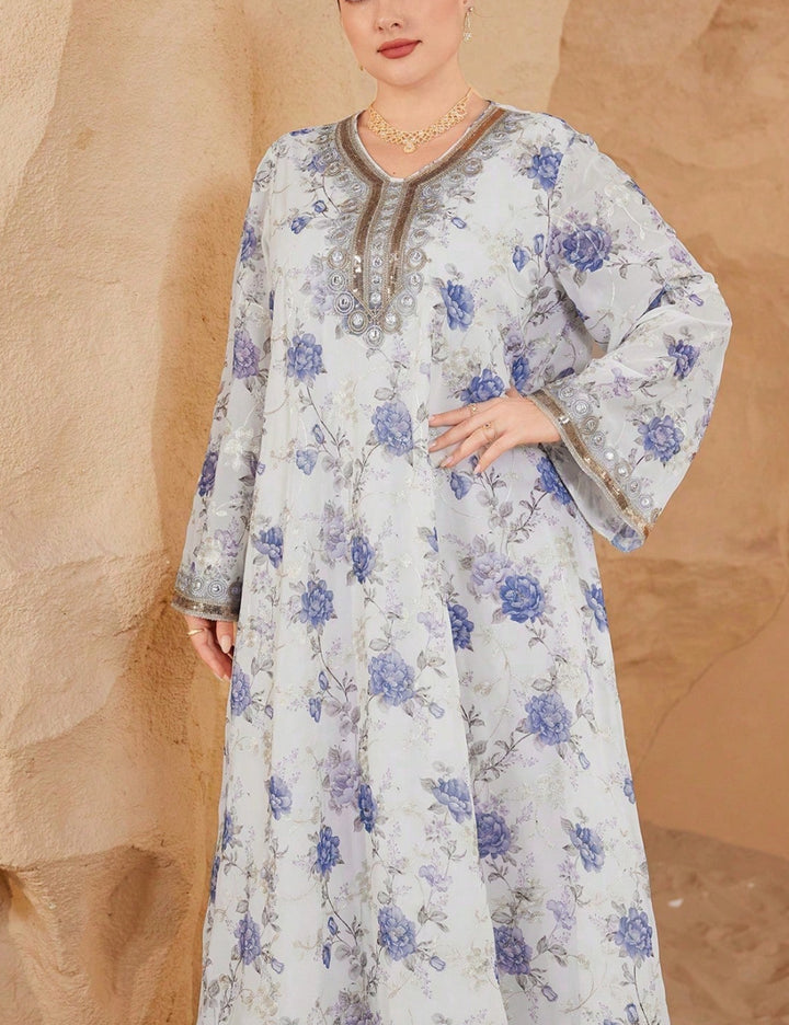 Shein maxi dress, color mix