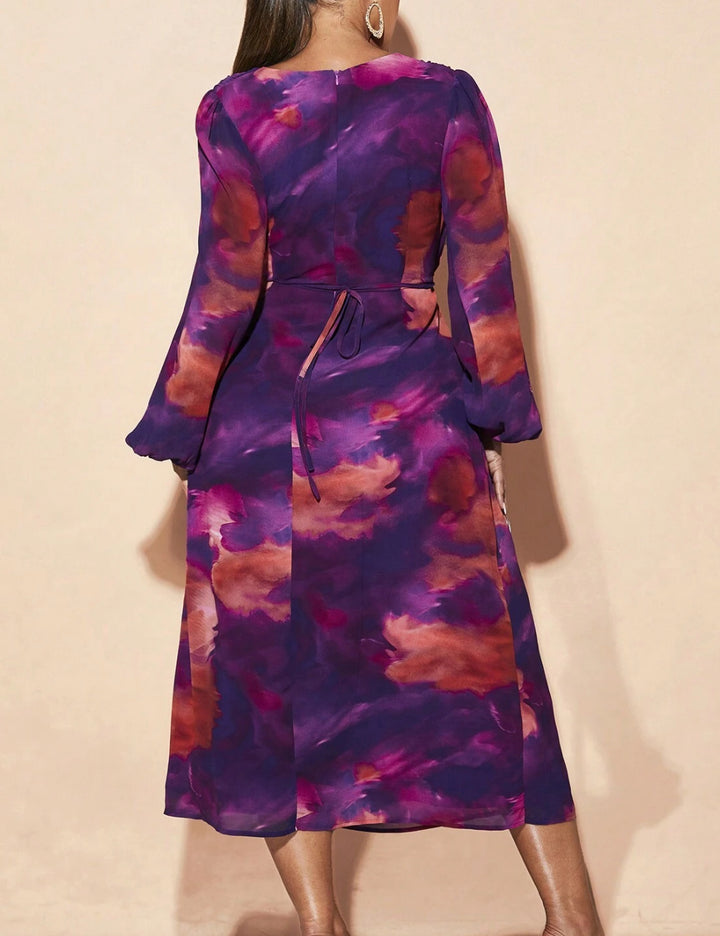 Rochie maxi Shein Curve+, mix culori