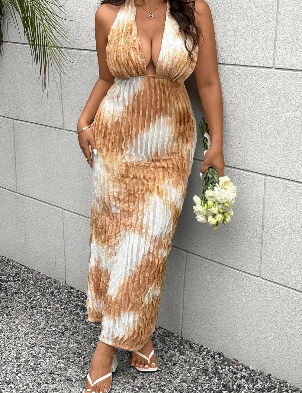 Shein Curve+ maxi ruha, vegyes színek